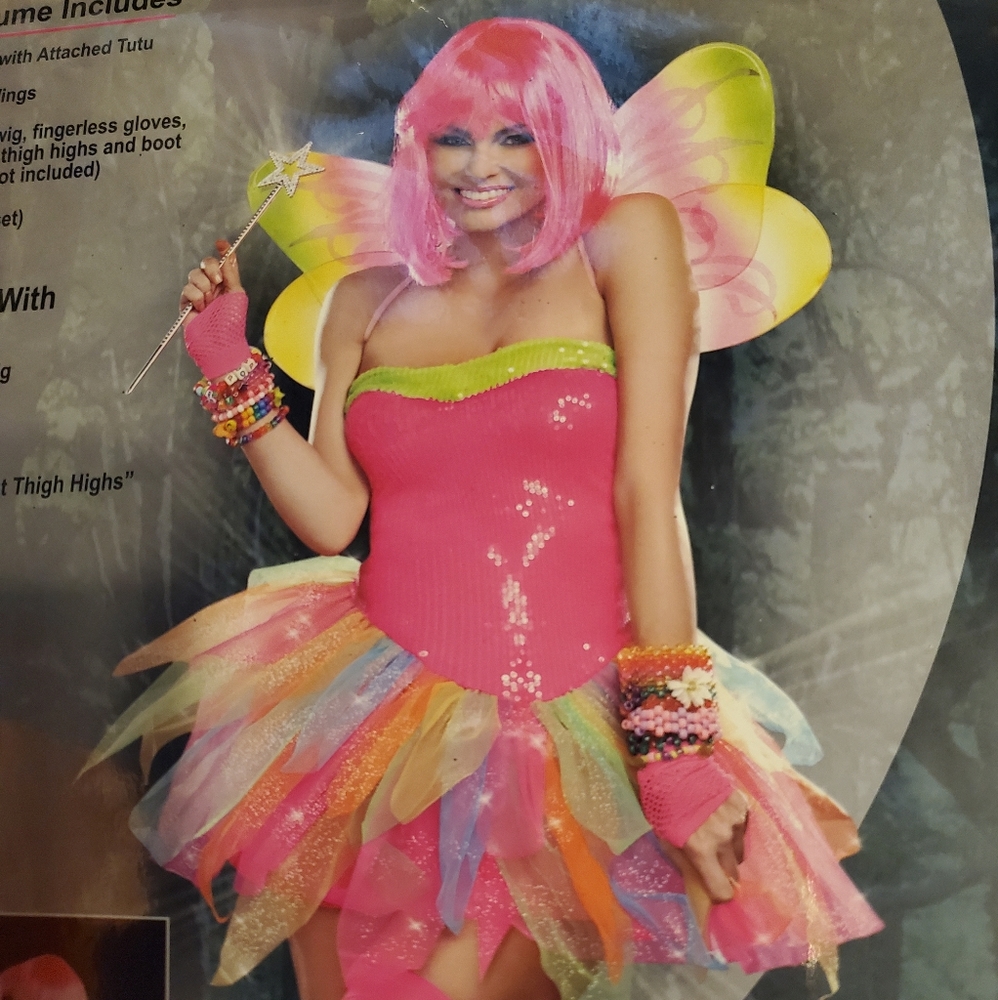 Dreamgirl Rainbow Fairy, Cosplay Costume Women's Med  120 lb - 140 lb, NIB